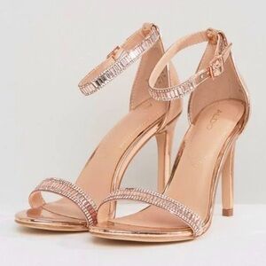 ALDO Rose Gold Strappy Heel Sandals